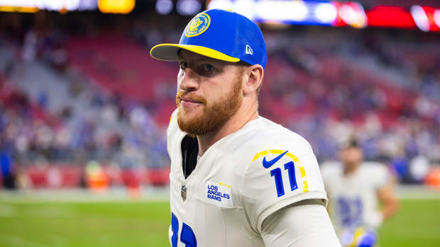 Los Angeles Rams quarterback Carson Wentz